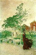 Carl Larsson i blasten-ett vindkast-stina painting